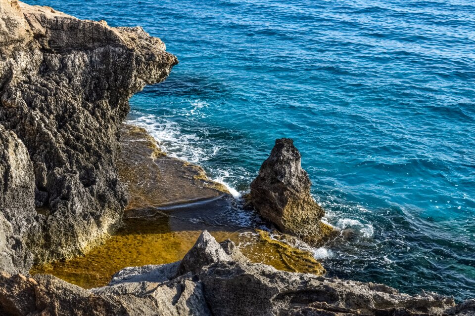 Seashore nature rock photo