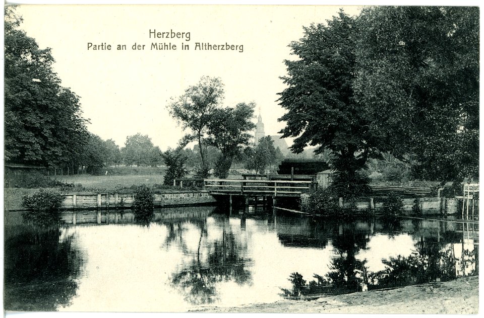 20888-Herzberg (Elster)-1918-Partie an der Mühle in Altherzberg-Brück & Sohn Kunstverlag