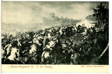 09861-Douzy-1908-1. Ulanen-Regiment Nr. 17 bei Douzy-Brück & Sohn Kunstverlag