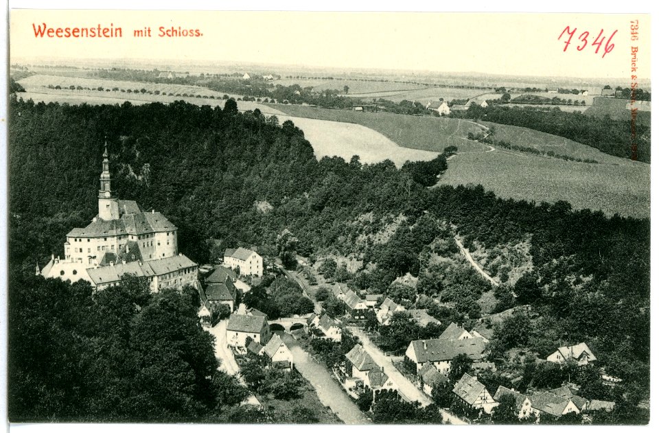 07346-Weesenstein-1906-Ort und Schloß-Brück & Sohn Kunstverlag
