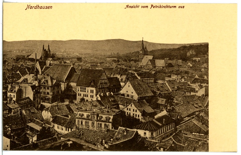 21344-Nordhausen-1919-Ansicht vom Petrikirchturm-Brück & Sohn Kunstverlag