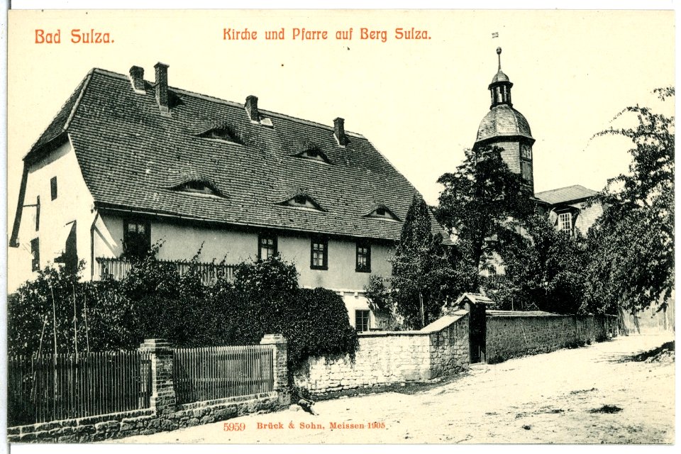 05959-Bad Sulza-1905-Kirche und Pfarre auf Berg Sulza-Brück & Sohn Kunstverlag