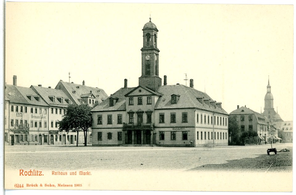 06244-Rochlitz-1905-Rathaus und Markt-Brück & Sohn Kunstverlag