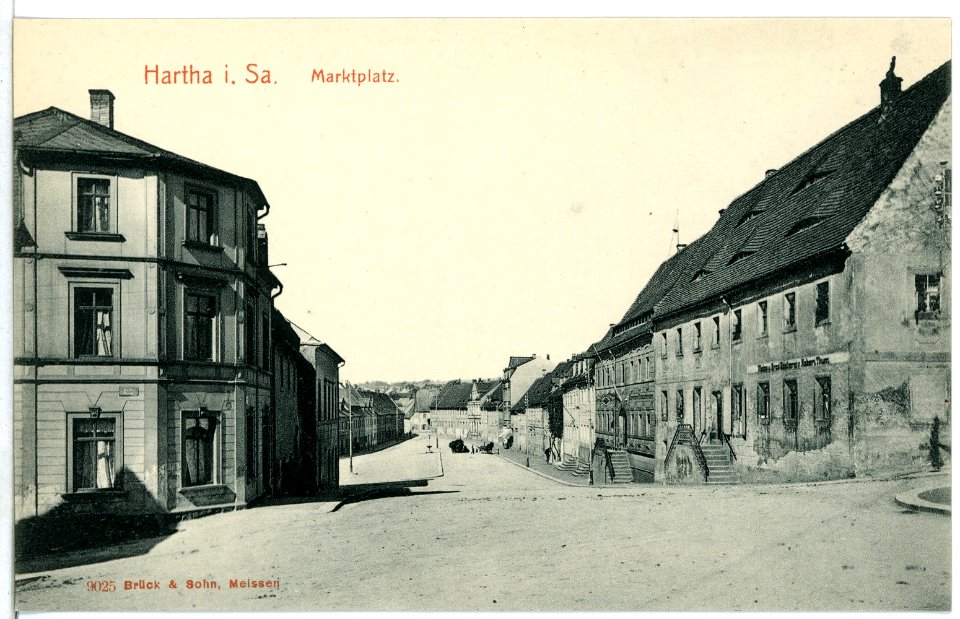 09025-Hartha-1907-Marktplatz-Brück & Sohn Kunstverlag