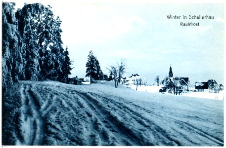 18377-Schellerhau-1914-Blick auf Schellerhau im Winter-Brück & Sohn Kunstverlag