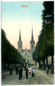 07653-Diekirch-1906-Stadtansicht mit Kirche-Brück & Sohn Kunstverlag