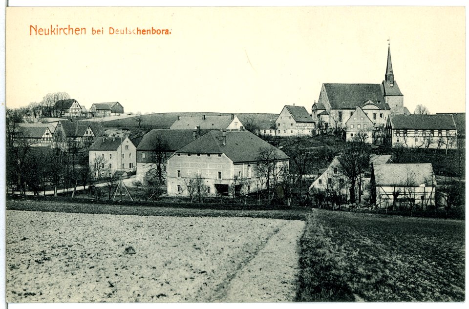 07190-Neukirchen-1906-(Bei Deutschenbora), Blick ins Dorf-Brück & Sohn Kunstverlag