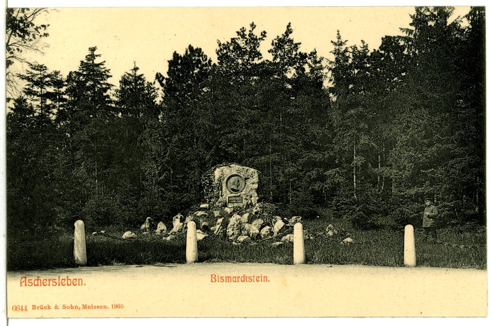 06644-Aschersleben-1905-Bismarckstein-Brück & Sohn Kunstverlag