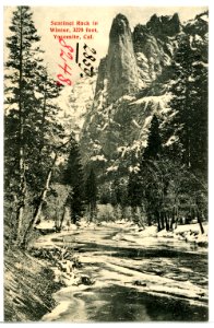 08248-Yosemite-1906-Sentinel Rock in Winter-Brück & Sohn Kunstverlag