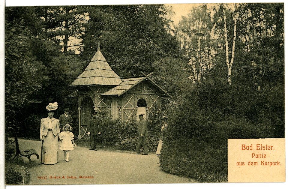 08907-Bad Elster-1907-Partie Kurpark-Brück & Sohn Kunstverlag