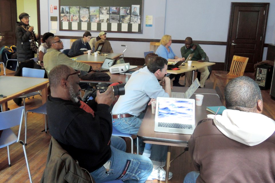 Rapt audience WMNYC Editathon Harlem NYPL jeh