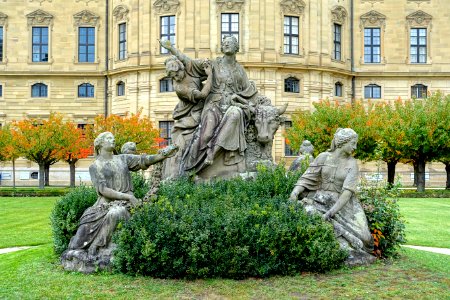 Rape of Europa - Würzburg Residence gardens - Würzburg, Germany - DSC05936