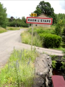 Raon-l'Étape (Vosges) city limit sign