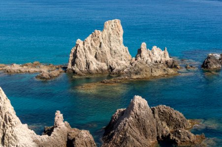 Rocks in Cabo del Gata, Almeria, Spain photo
