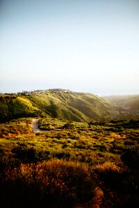 Grass landforms hills
