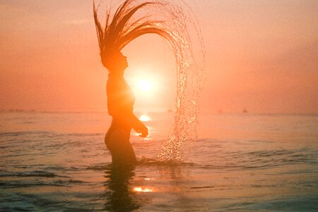 Nature sunset people