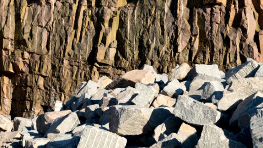 Rocks and texture in Rixö granite quarry 2 photo