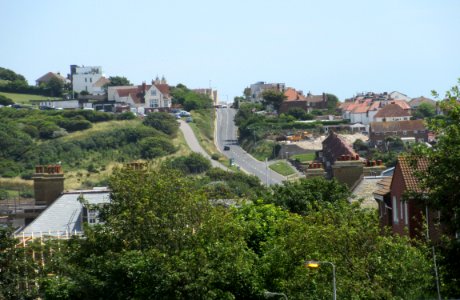 Roedean Road seen from Whitehawk Hill Road, Brighton (July 2015)