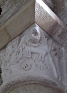 Romanesque capital, St Nicholas, Bramber 03