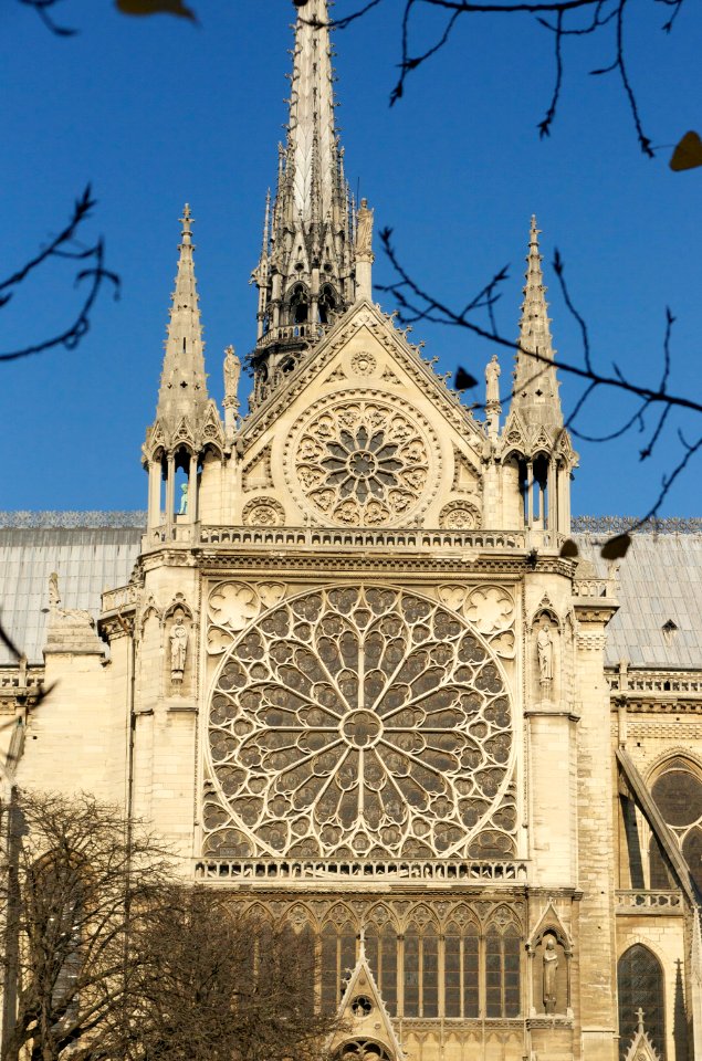 Rosace transept sud Notre-Dame de Paris extérieur