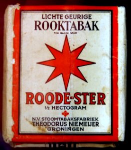 Roode-Ster rooktabak etalage pakje
