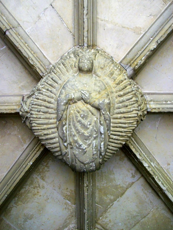 Roof boss, porch of St Mary, Buckden