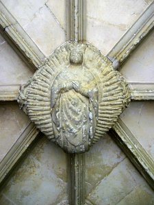 Roof boss, porch of St Mary, Buckden