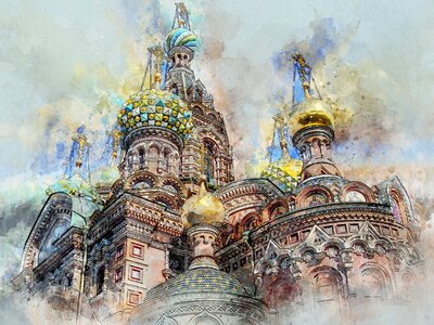 Saint savior on spilled blood bulbs architecture