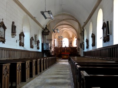 Riville (Seine-Mar.) église, intérieur, nef