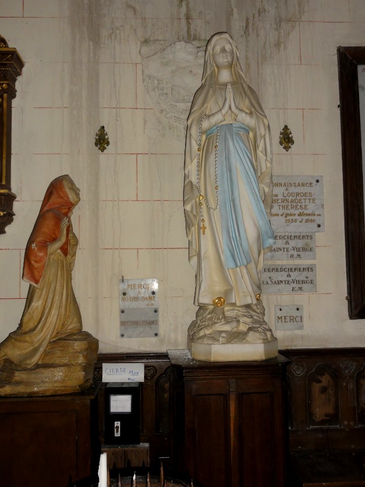 Riville (Seine-Mar.) église, statue 06 Notre Dame de Lourdes