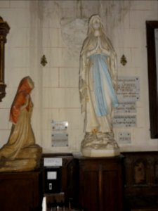Riville (Seine-Mar.) église, statue 06 Notre Dame de Lourdes
