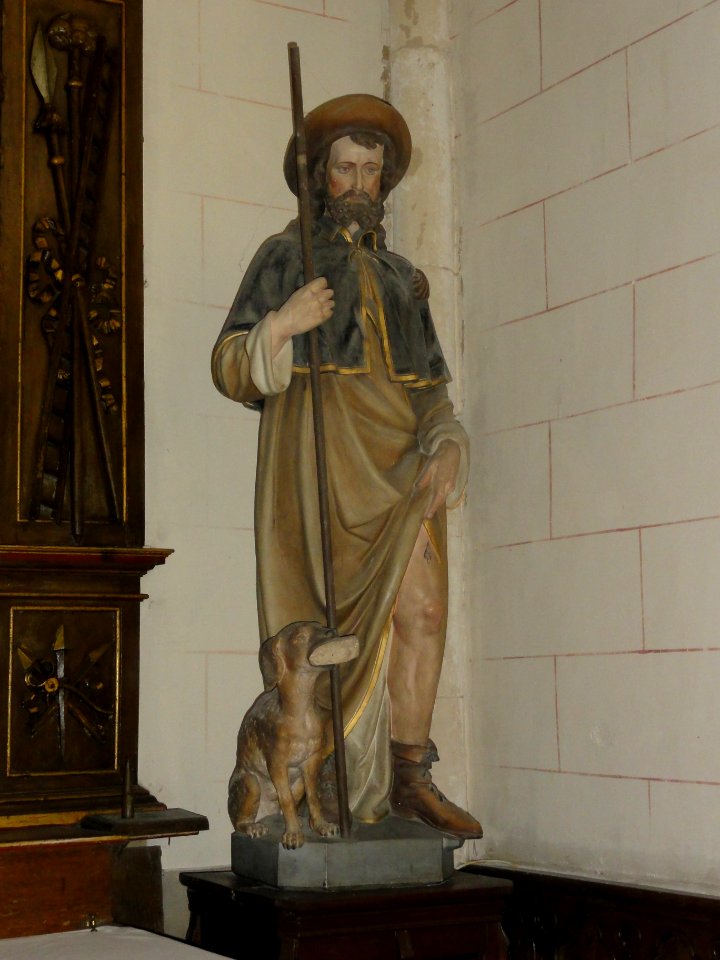 Riville (Seine-Mar.) église, statue 15 Saint Roch