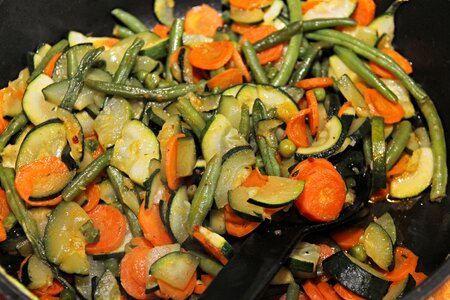 Beans carrots zucchini