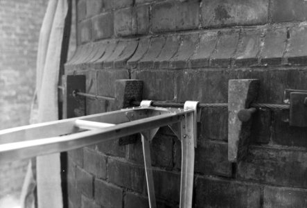 10x15 Beproeving van een aluminium schoorsteensteiger te Leiderdorp, Bestanddeelnr 256-0542