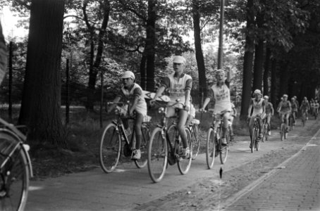 12e Tour de Oude Jan voor jongens, start in Velp, peloton onderweg, Bestanddeelnr 924-7051