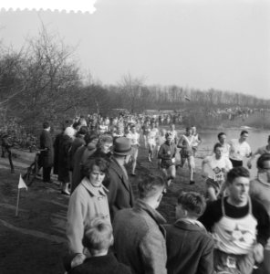 1200m Maple Leaf veldloop in Hilversum. Gerda Kraan (nummer 3) . Tijd 4.31.2, Bestanddeelnr 913-5958