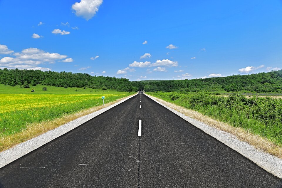 Asphalt highway nature