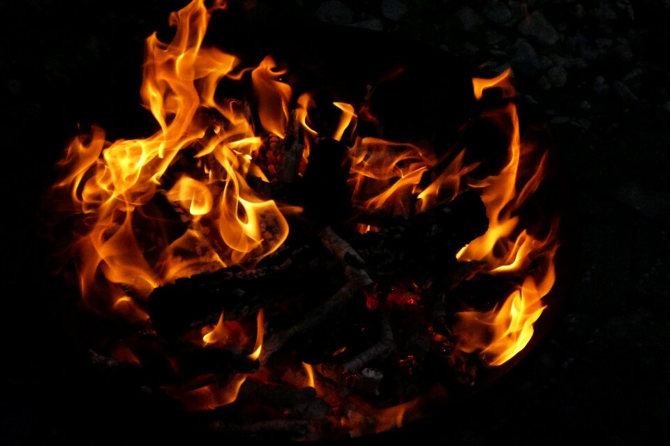 Wood fire burn combustion