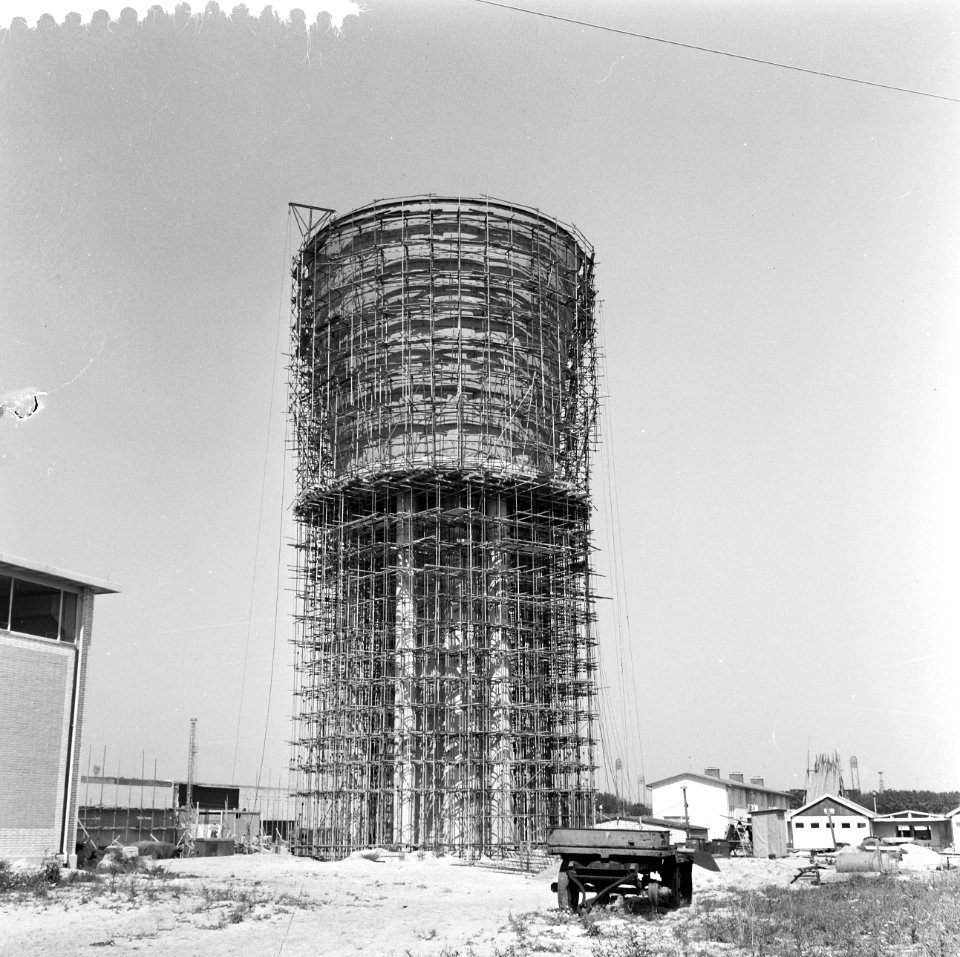 1964 Watertoren in aanbouw Amsterdam Amstelveenseweg