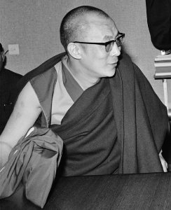 14th Dalai Lama of Tibet in the Netherlands on 8 October 1973 (cropped)