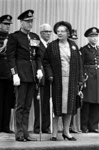 150 jaar Militaire Willems-Orde, koningin Juliana en prins Bernhard tijdens het , Bestanddeelnr 917-7087