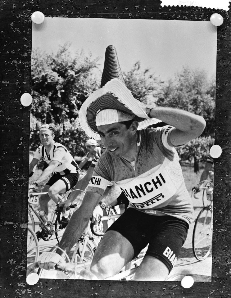 41ste ronde van Italie , coppi met zonnehoed, Bestanddeelnr 909-6124