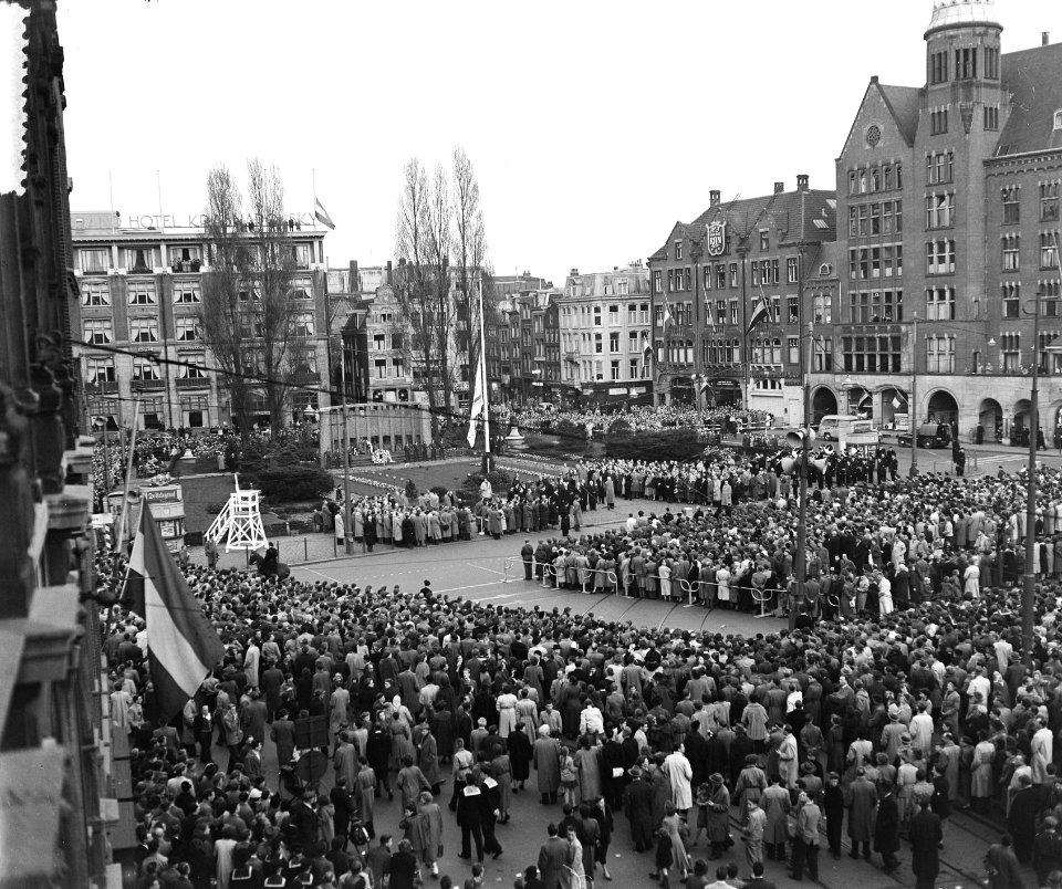 4 mei dodenherdenking , overzichten herdenking Dam, Bestanddeelnr 906-4472