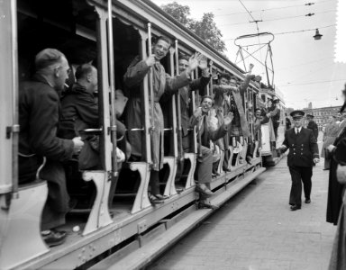 25 jaar Ned Ver van Belangstellenden in Spoor- en Tramwezen met ouderwetse ope, Bestanddeelnr 907-8282 photo