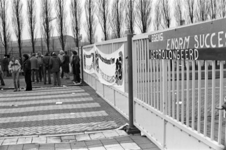 3 x 24 Uursstaking bij Wilton Fijenoord in Rotterdam uit protest tegen loonwet, Bestanddeelnr 930-7151