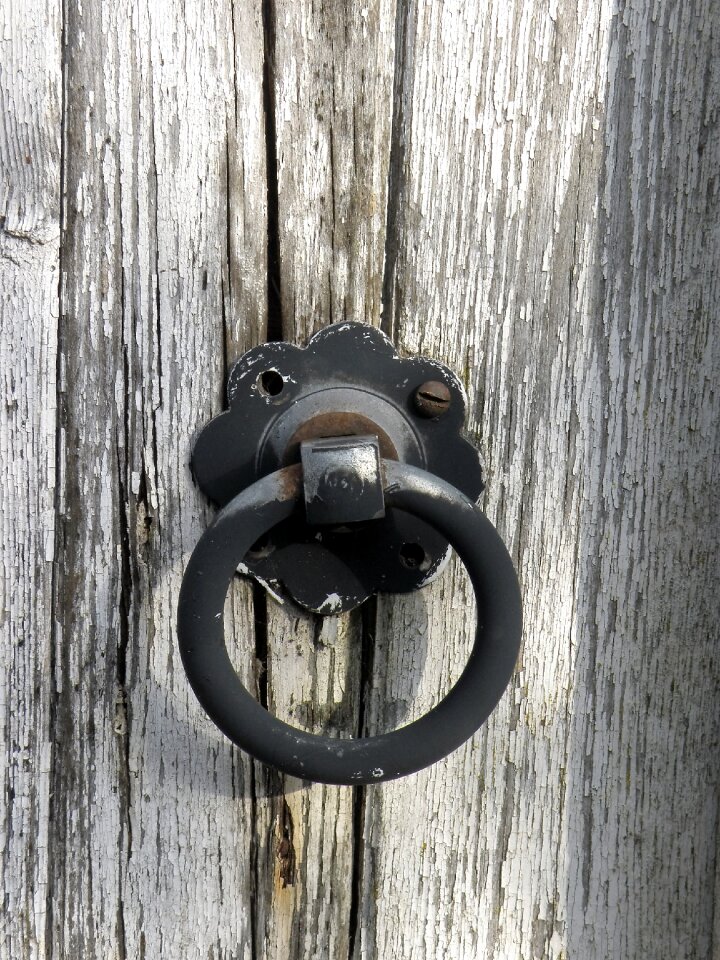 Handle wood gray door