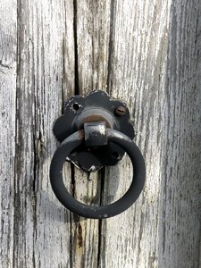 Handle wood gray door photo