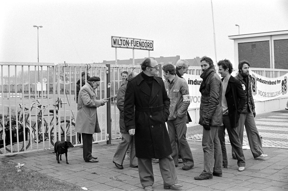 3 x 24 Uursstaking bij Wilton Fijenoord in Rotterdam uit protest tegen loonwet, Bestanddeelnr 930-7150