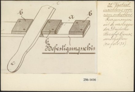30 Vastzetinrichting voor riemomzetters overgenomen uit de verslagen der Duit�, Bestanddeelnr 256-1416