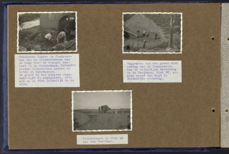 7 Fotos behoorende bij Rapport betreffende vorderingen aanleg Railbanen, snijwe, Bestanddeelnr 810 13